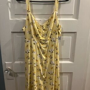 Old Navy Floral Yellow Dress sundress size large